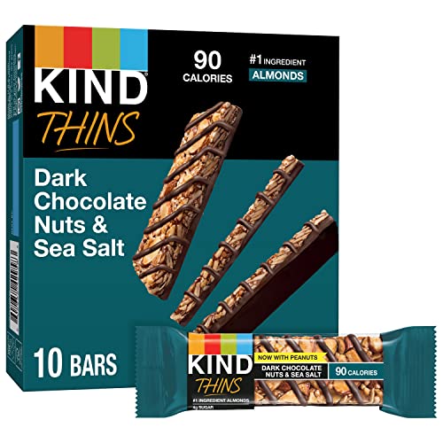 KIND THINS Dark Chocolate Nuts & Sea Salt Bars, 10 count