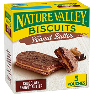 Nature Valley Biscuit Sandwiches, Chocolate Peanut Butter, 5 ct, 6.75 OZ