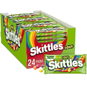 SKITTLES Sour Summer Chewy Candy, 1.8 oz (Pack of 24)