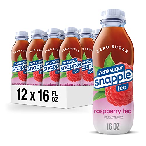 Snapple Zero Sugar Raspberry Tea, 16 fl oz, Pack of 12