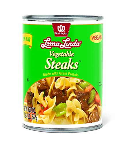 Loma Linda Low Fat Vegetable Steaks, 20 oz (Pack of 6)