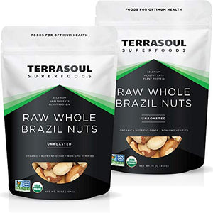 Terrasoul Superfoods Organic Brazil Nuts, 2 Lbs (2 Pack)