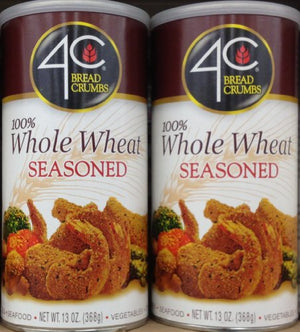 4C Premium Whole Wheat Bread Crumbs, Pecorino Romano, 13 Ounce (2 Pack)