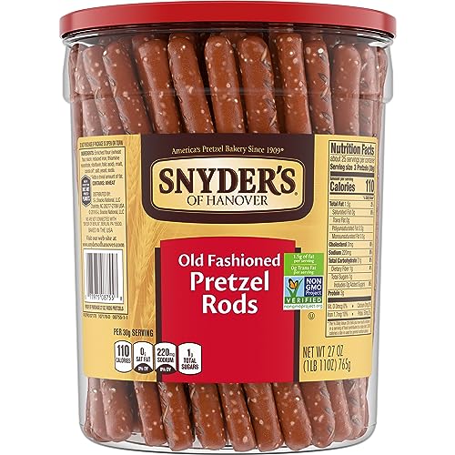 Snyder's of Hanover Old Fashioned Pretzel Rods, 27 Oz Canister