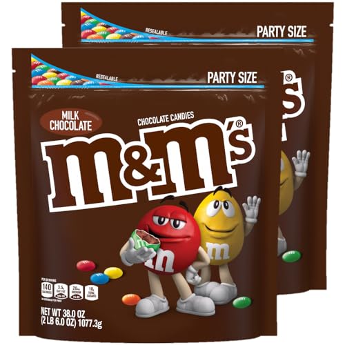 M&M'S Milk Chocolate Candy, 38 oz, 2 Pack