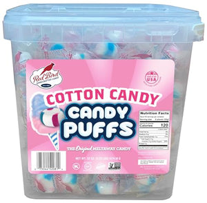 Red Bird Cotton Candy Puffs, 52 oz Tub