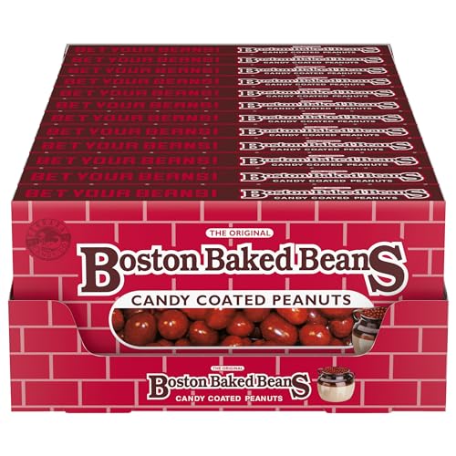 Wonka Boston Baked Beans, Candy-Coated Peanuts, 4.3 Ounce (Pack of 12)