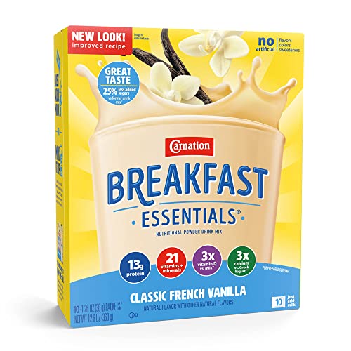 Carnation Breakfast Essentials Vanilla Drink, 1.26 Oz (6 Pack)