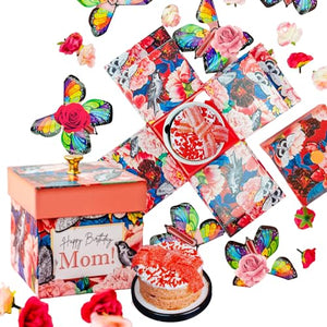 SendaCake Happy Birthday Mom Flying Butterfly Surprise Gift Box