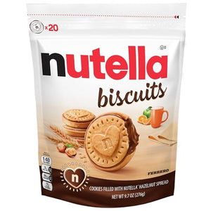 Nutella Biscuits, Hazelnut Spread, 20-Count Bag