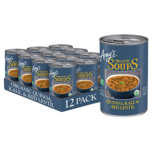 Amy's Vegan Quinoa, Kale and Red Lentil Soup, 14.4 Oz (12 Pack)