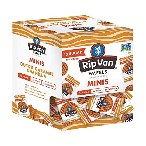 Rip Van Wafels Dutch Caramel Mini Stroopwafels, 32 Pack