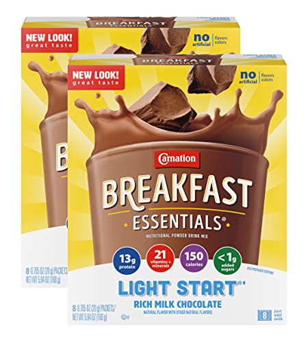 Carnation Breakfast Essentials Light Start Powder Drink Mix, 8 Ct