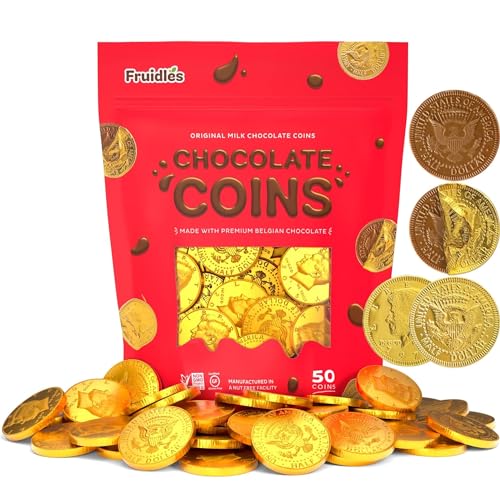 Fruidles Milk Chocolate Coins, 25 Pack