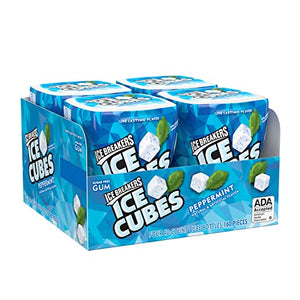 ICE BREAKERS Ice Cubes Peppermint Gum, 3.24 oz (4 Count)