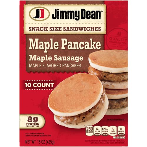 Jimmy Dean Snack Size Maple Pancake & Sausage Sandwiches, 10 Count