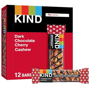 KIND Bars, Dark Chocolate Cherry Cashew, 12 Count