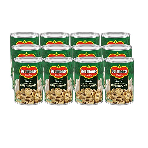 Del Monte Mushrooms Stems and Pieces, 12 Pack