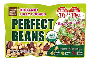 Eat More Beans Organic Fully Cooked Perfect Beans (12 Packs)