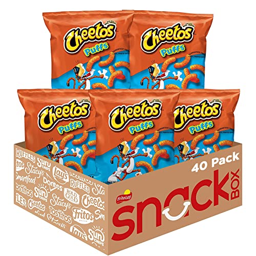 Cheetos Cheese Puffs, 0.875 Oz, Pack of 40