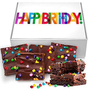 Happy Birthday Gift Basket Chocolate Brownies, Nut Free, Kosher