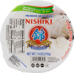 Nishiki Steamed White Rice, 7.4-Ounce (6-Pack)