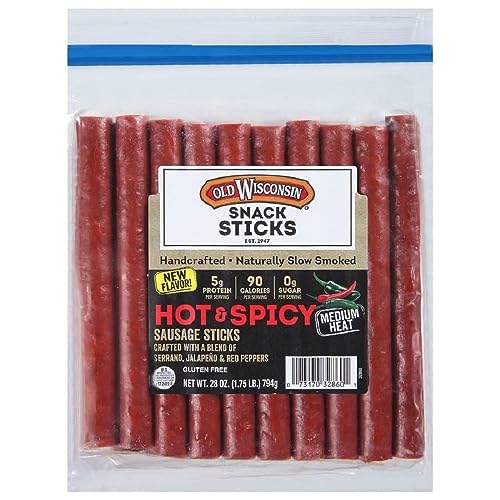 Old Wisconsin Hot & Spicy Sausage Snack Sticks, 28oz