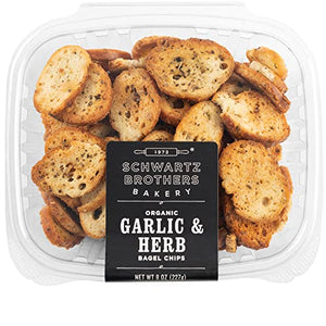 Garlic & Herb Bagel Chips NY Style Bagel Crisps, 8 ounce