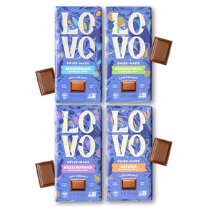 LOVO Plant-Based Milk Chocolate Variety Pack, 4 Count