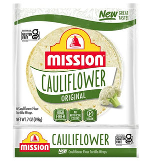 Mission Gluten Free Cauliflower Soft Taco Tortillas, 6 Count (Pack of 2)