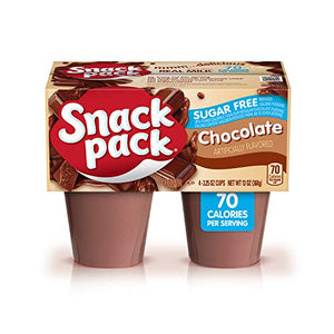 Snack Pack Sugar Free Chocolate Pudding, 4 Count