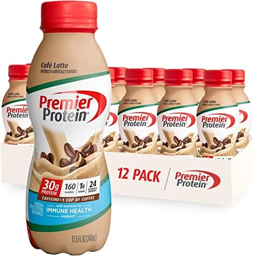 Premier Protein Shake, Café Latte, 30g Protein, 12 Pack