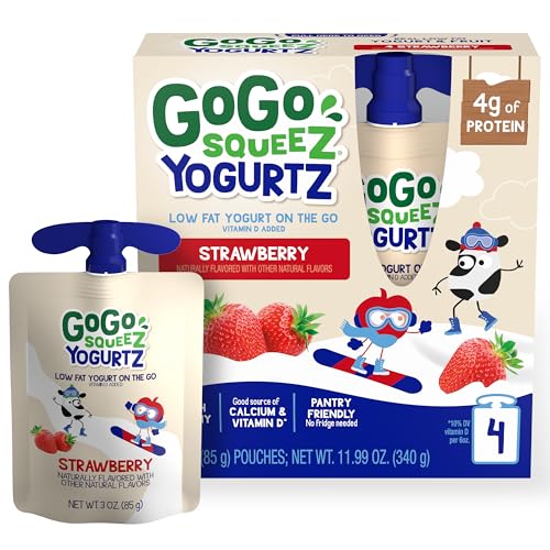 GoGo squeeZ yogurtZ Strawberry, 3 oz (Pack of 4)