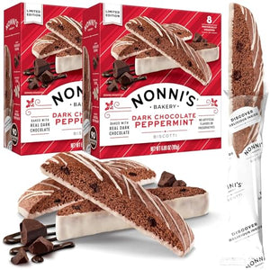 Nonni's Dark Chocolate Peppermint 6.88 OZ 2 Pack