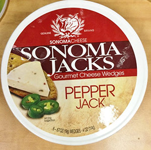 Sonoma Jacks Pepper Jack Cheese Wedges, 4oz