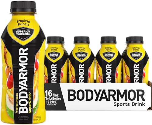 BODYARMOR Sports Drink, Tropical Punch, 16 Fl Oz, Pack of 12