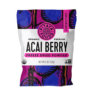 Pitaya Foods Organic Freeze Dried Acai Berry Powder, 4 oz