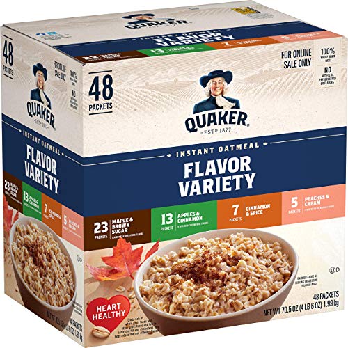 Quaker Instant Oatmeal Variety Pack, 48 Count