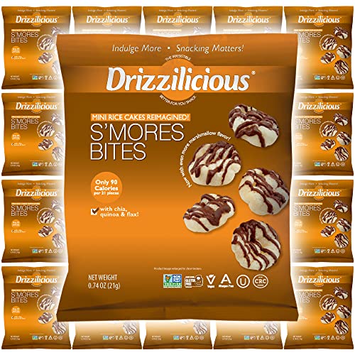 Drizzilicious S'mores Mini Snack Rice Cakes, 20 Pack