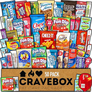 CRAVEBOX Snack Box (50 Count) Spring Finals Gift Pack