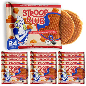 Stroop Club Organic Stroopwafel Caramel, 24 Cookies