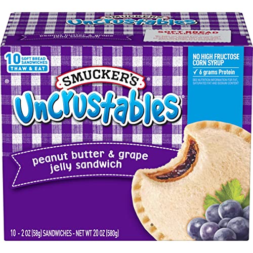 Smucker's Uncrustables Peanut Butter & Grape Jelly Sandwiches, 10 Count