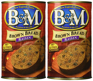 B & M Bread Brown Raisin, 16 oz, 2 Pack