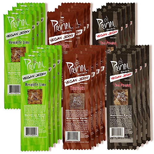 Primal Spirit Vegan Jerky - Seitan Power Pack, 24-Pack