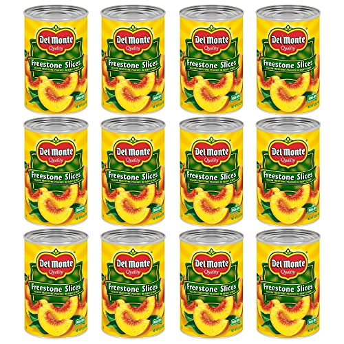 Del Monte Canned Sliced Peaches in Heavy Syrup, 15.25 oz (Pack of 12)