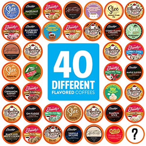 Two Rivers Coffee Pods for Keurig, Assorted Flavored, 40 Count