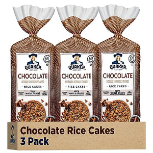 Quaker Large Rice Cakes, Chocolate, Pack of 3