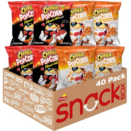 Cheetos Popcorn Cheddar & Flamin' Hot Variety Pack (40)