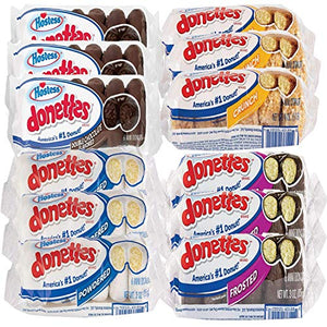 Hostess Donettes Variety Pack | 12 Packs (72 Donettes)