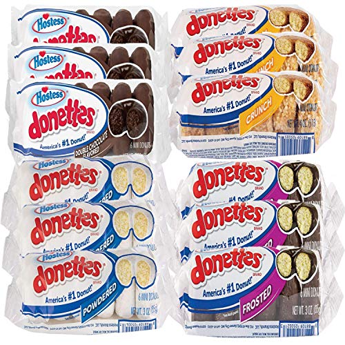 Hostess Donettes Variety Pack | 12 Packs (72 Donettes)